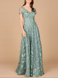 Tonal Lace Ballgown