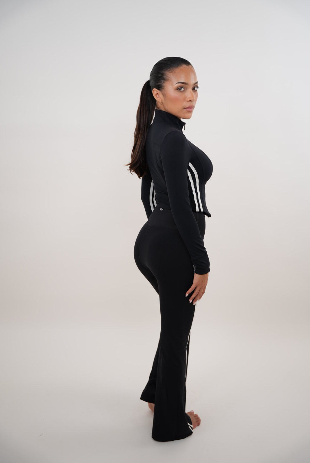 I Am Motivated Black Flare Pant
