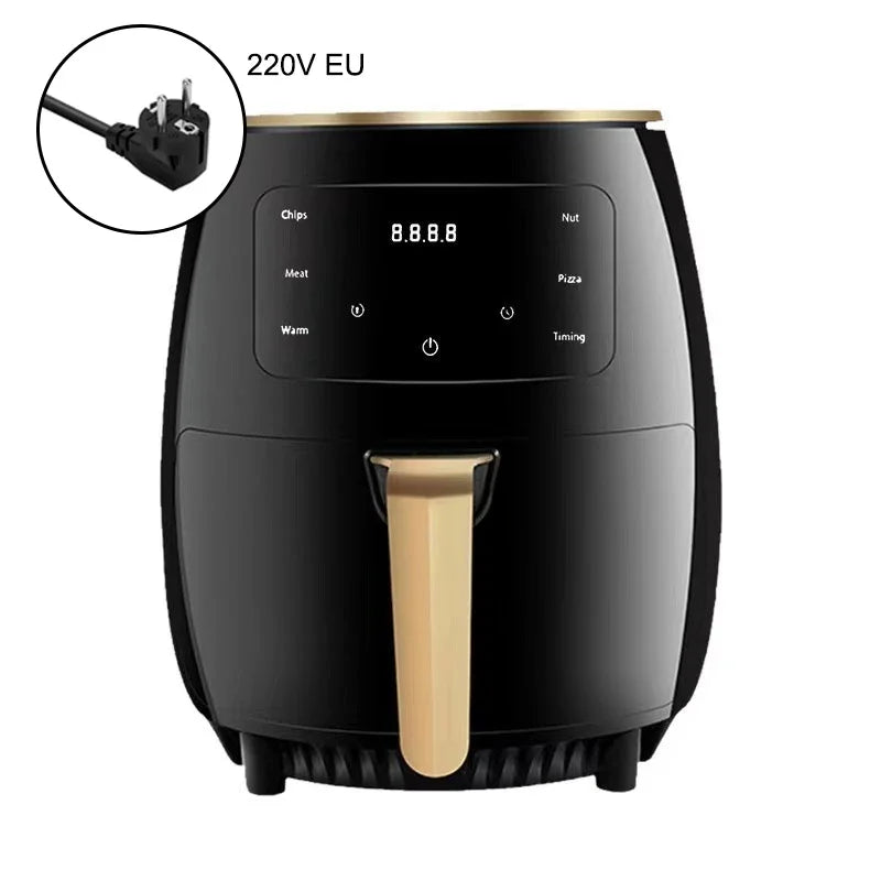 Compact 6L Air Fryer with Touch Screen — Multi-Function Home Oven