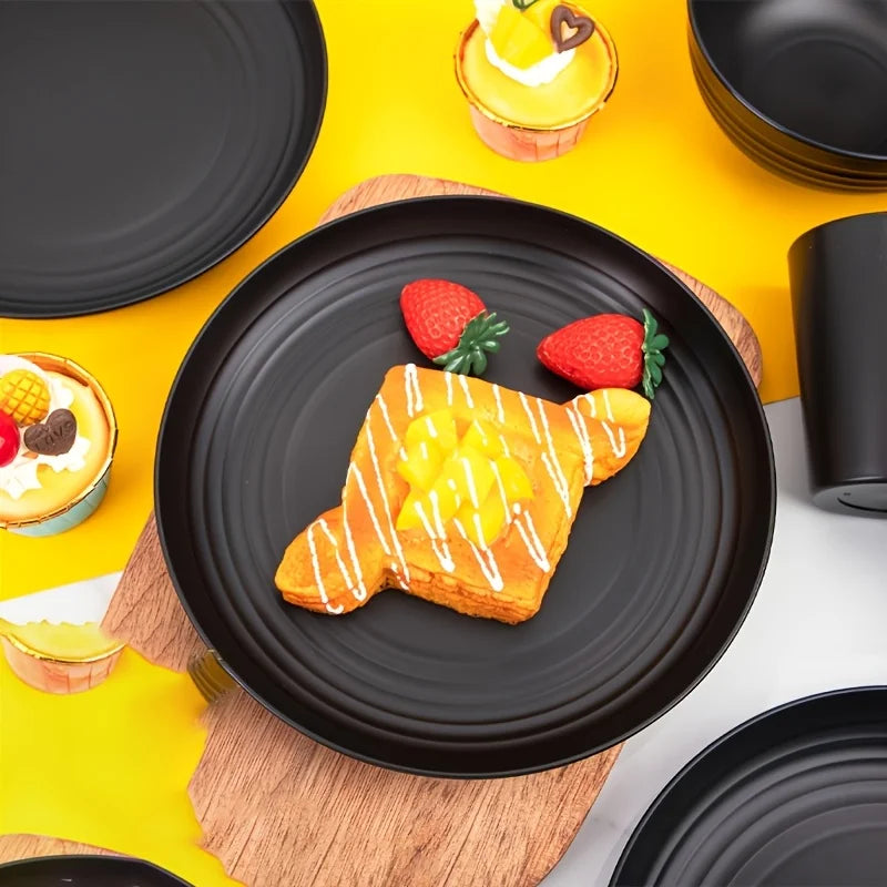 16-Piece Unbreakable Dinnerware Set — Plates, Bowls & Cups | Microwave & Dishwasher Safe